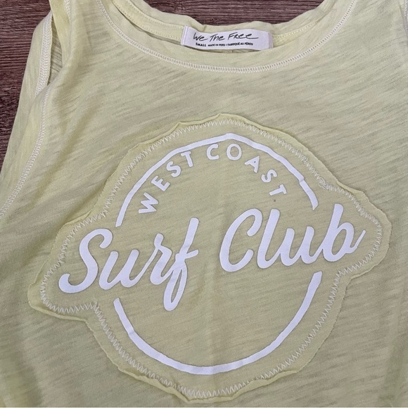 Free People Martine Tank Graphic T-Shirt Cutout Burnout Size Small - Picture 6 of 8